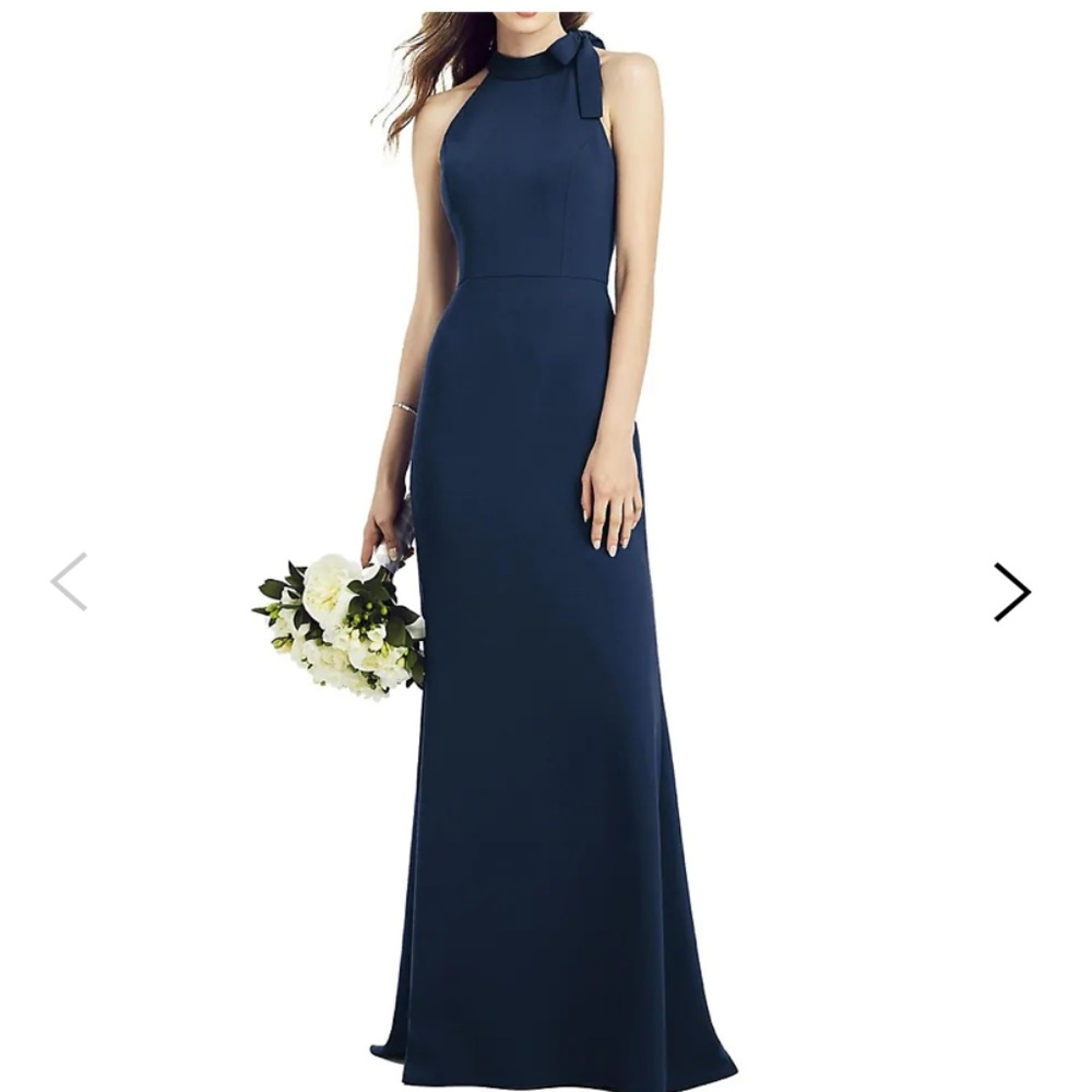 After Six dress- halter with tie neck